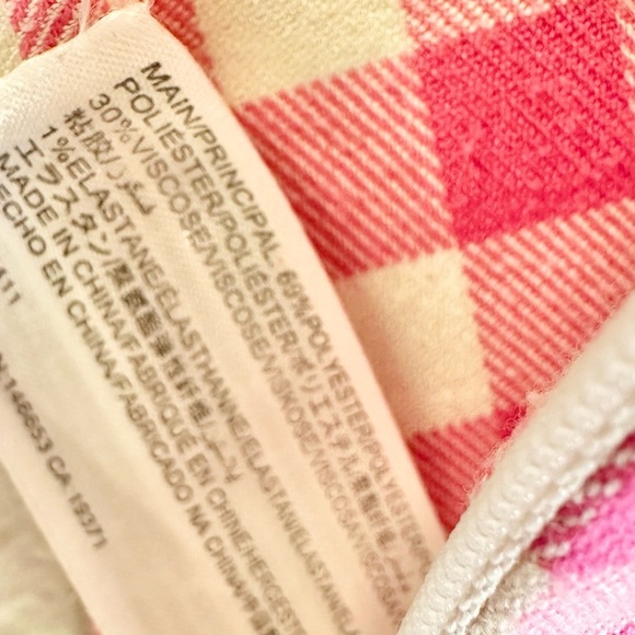 Finders Keepers Gingham Gigi Pink and White Midi Sheath Slit Dress Fuchsia Check - Picture 7 of 12